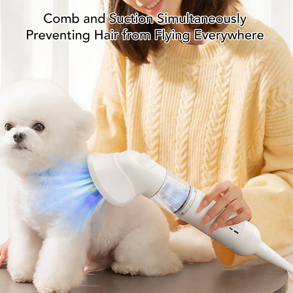 The Grooming Vacuum Kit in use